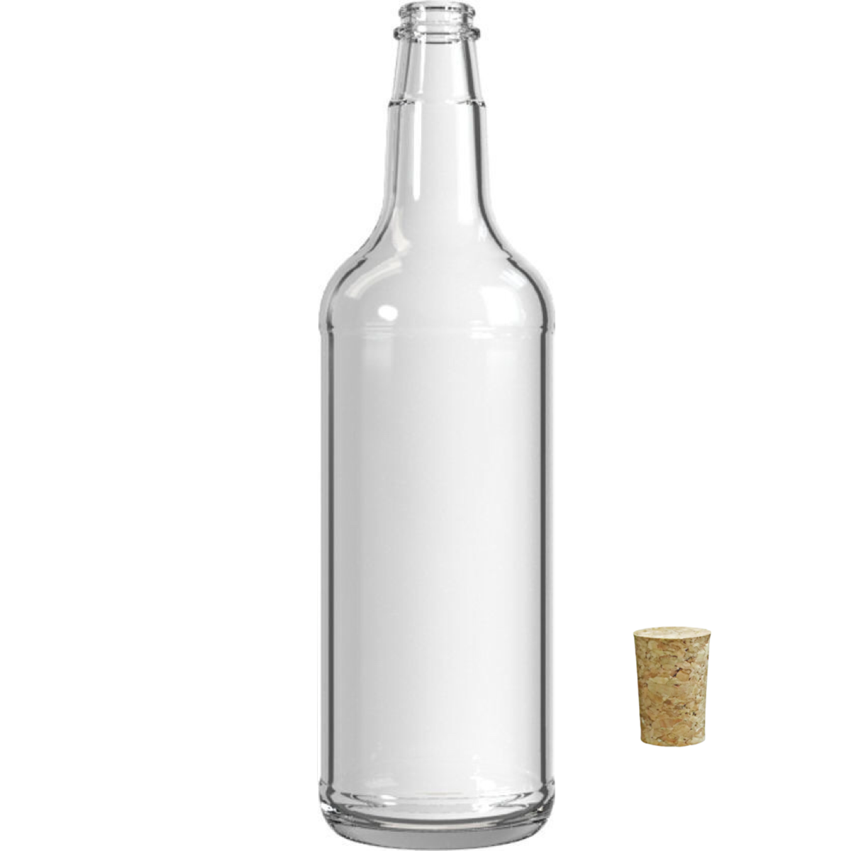 Garrafa de vidro de 1 litro modelo Guala para xaropes e coquetelaria.