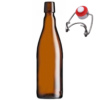 Garrafa de vidro para cerveja tipo Belga 550ml com tampa swing top de cerâmica.