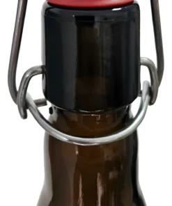 Garrafa de vidro para cerveja tipo Belga 550ml com tampa swing top de cerâmica.
