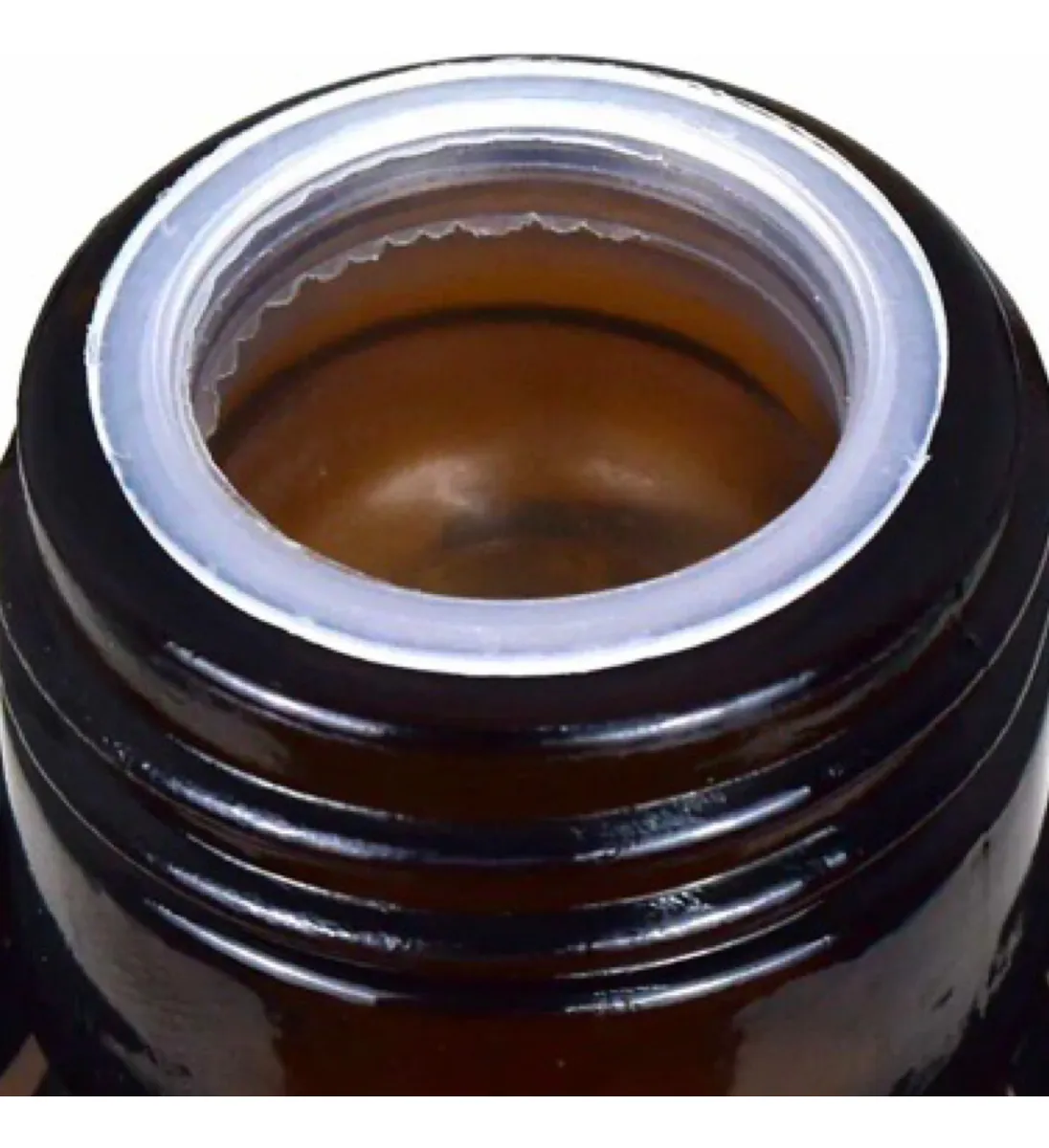 Garrafa de vidro âmbar Quimio 1 litro para proteção de óleos essenciais.