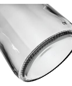 Garrafa de vidro de 1 litro com bocal largo de 38mm para sucos e detox.