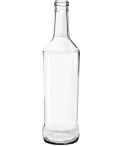 Garrafa de vidro modelo Exclusive 670ml com contornos diferenciados.