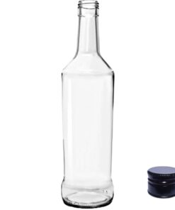 Garrafa de vidro modelo Exclusive 670ml com contornos diferenciados.