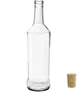 Garrafa de vidro modelo Exclusive 670ml com contornos diferenciados.