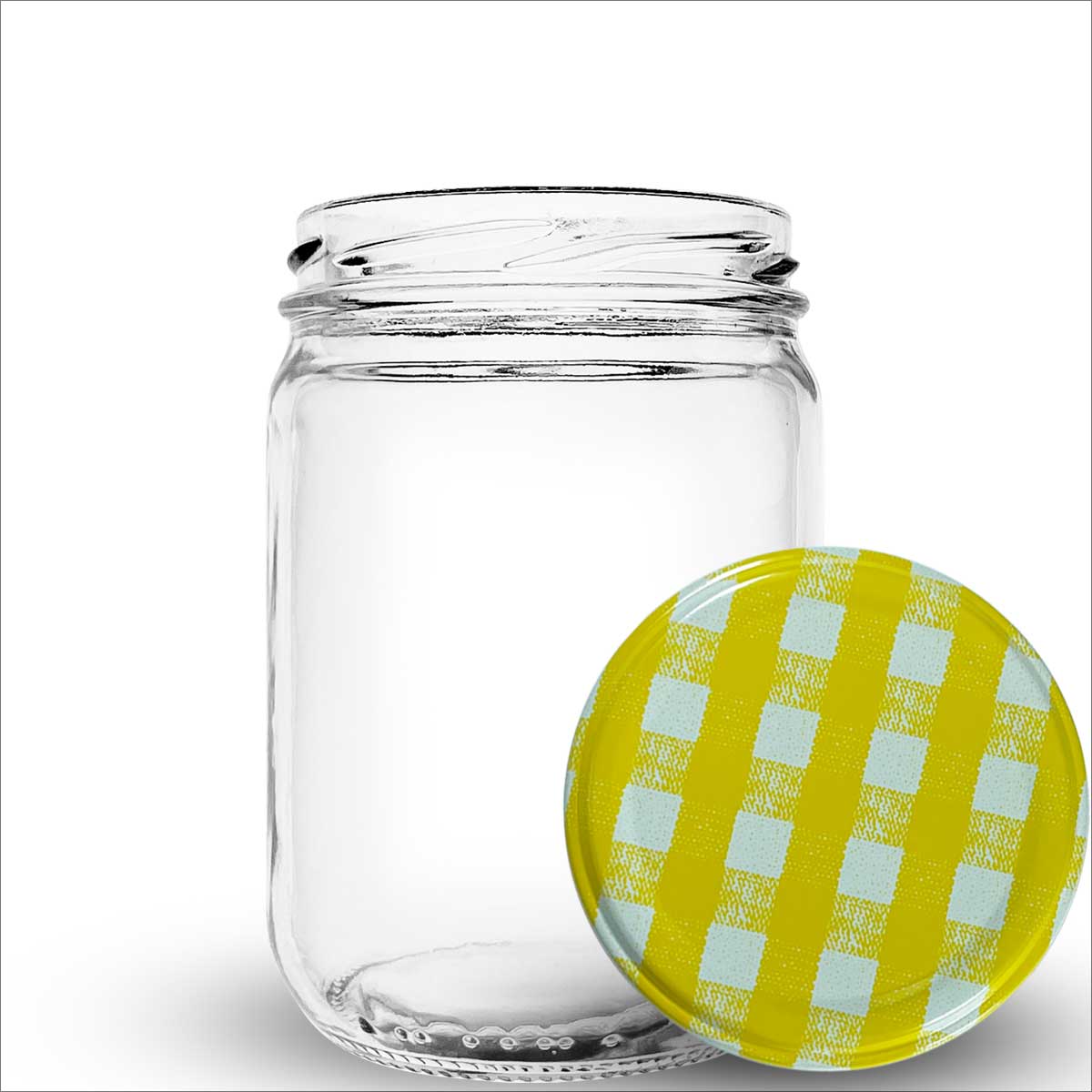 Pote de vidro Berlim 600ml com boca extra larga. Facilita o envase e o consumo de picles, frutas em calda e conservas robustas. Compre com segurança.