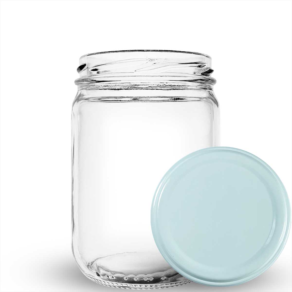 Pote de vidro Berlim 600ml com boca extra larga. Facilita o envase e o consumo de picles, frutas em calda e conservas robustas. Compre com segurança.