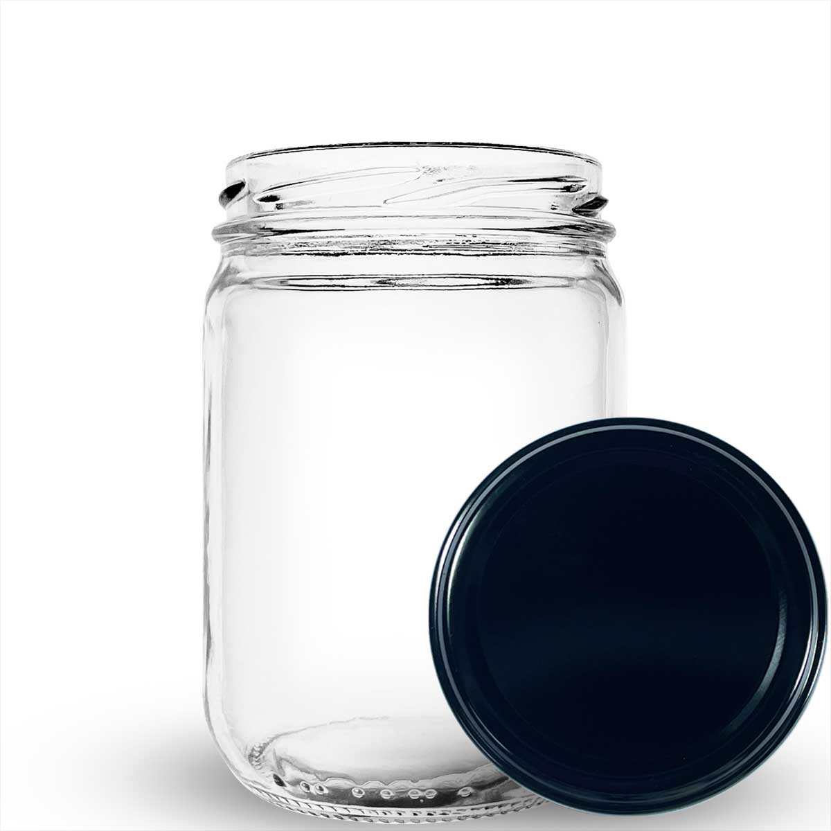 Pote de vidro Berlim 600ml com boca extra larga. Facilita o envase e o consumo de picles, frutas em calda e conservas robustas. Compre com segurança.