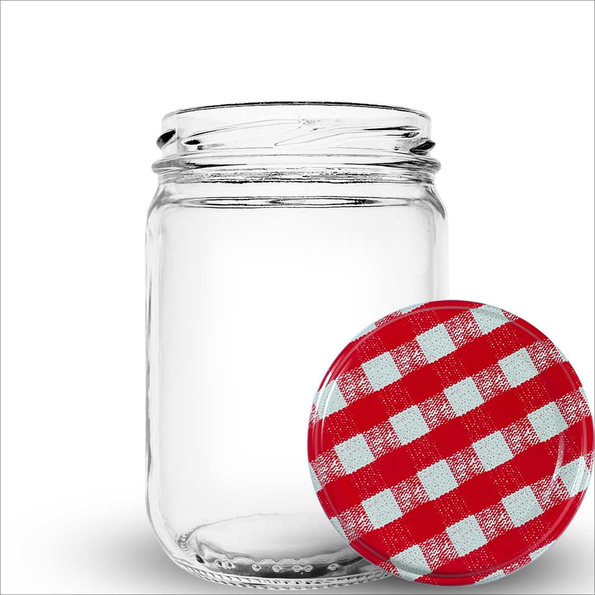 Pote de vidro Berlim 600ml com boca extra larga. Facilita o envase e o consumo de picles, frutas em calda e conservas robustas. Compre com segurança.