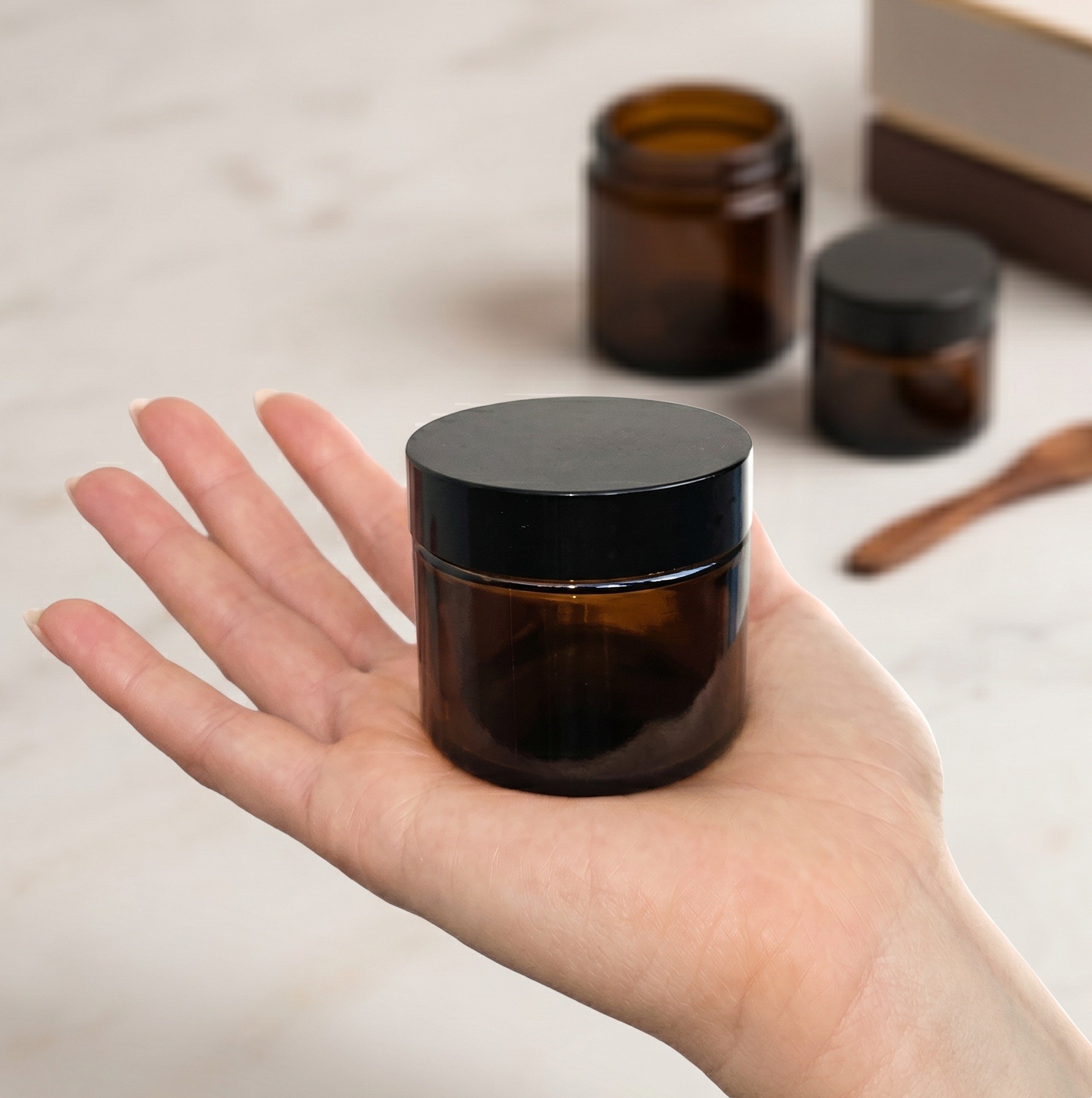 Pote de Vidro Âmbar para Cosméticos 60 ml - Imagem 4