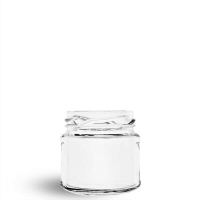 Pote de vidro pequeno modelo Mini-Belém 150ml para kits e amostras.