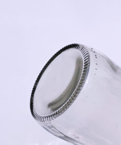 Garrafa de vidro de 1 litro com bocal largo de 38mm para sucos e detox.