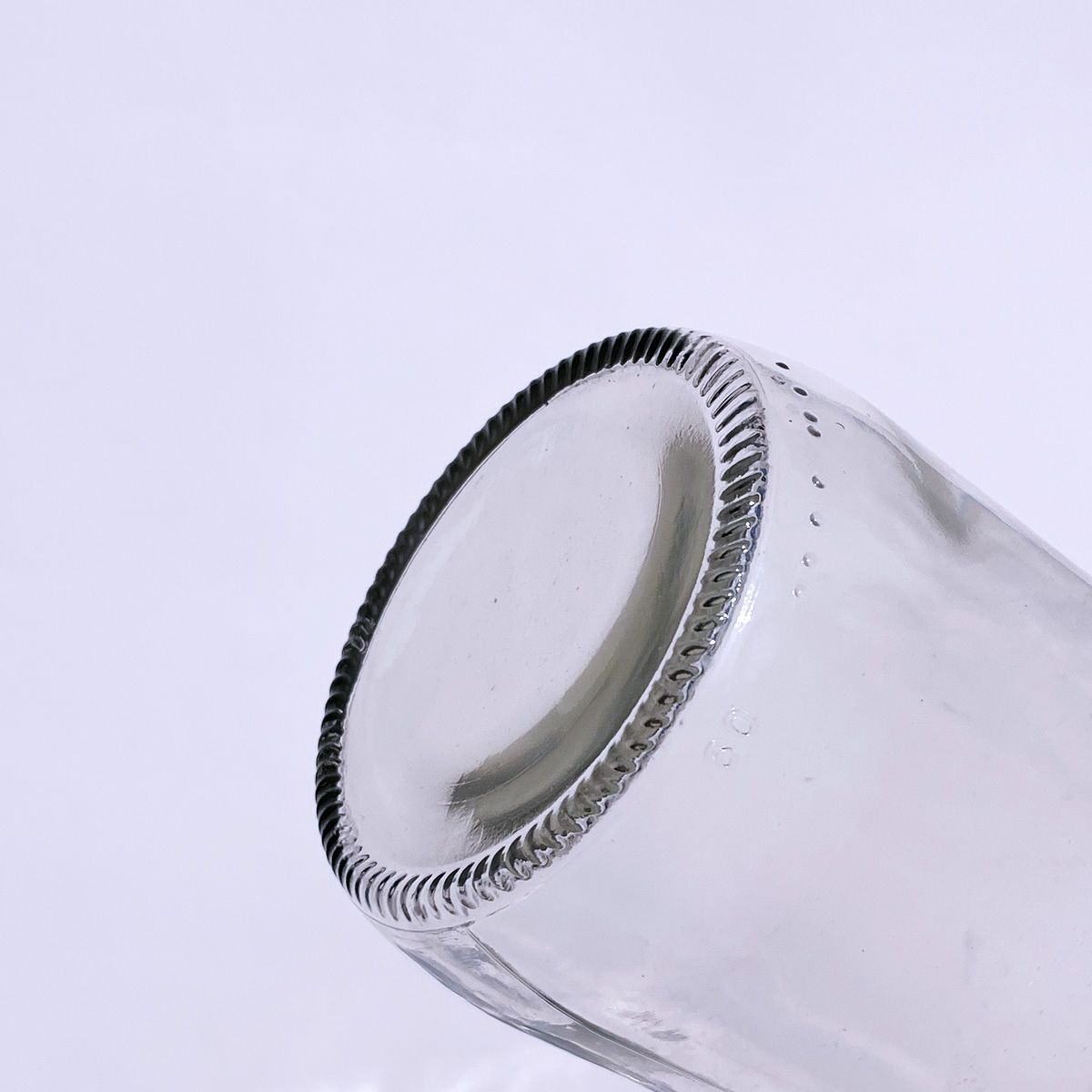 Garrafa de vidro de 1 litro com bocal largo de 38mm para sucos e detox.