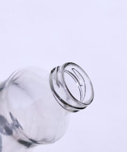 Garrafa de vidro de 1 litro com bocal largo de 38mm para sucos e detox.