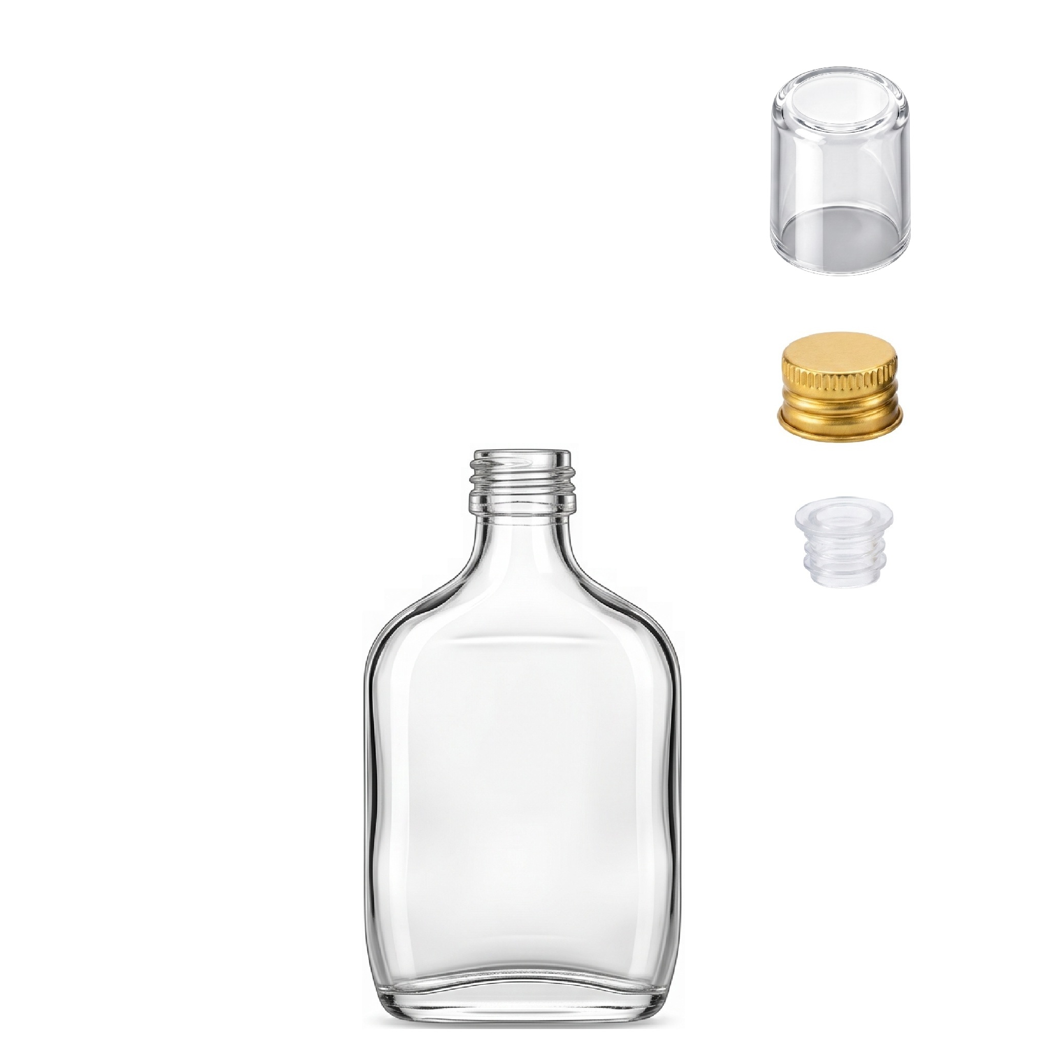 Mini Garrafa de Vidro de Bolso Cantil 50 ml - Imagem 2