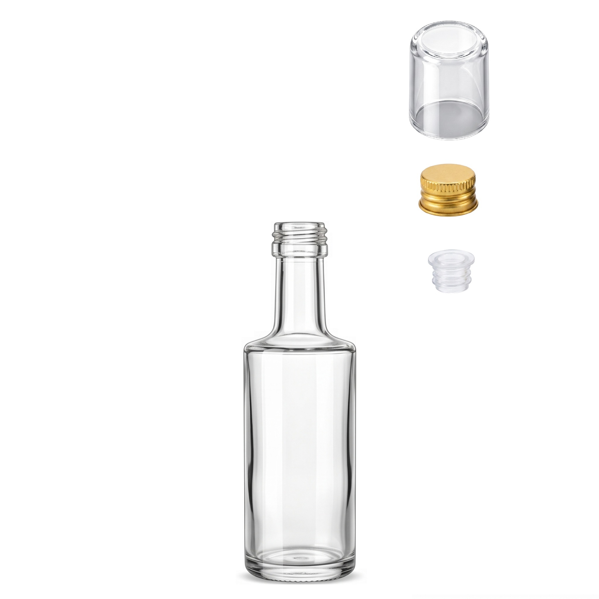 Mini Garrafa de Vidro Citrino 50 ml - Imagem 2