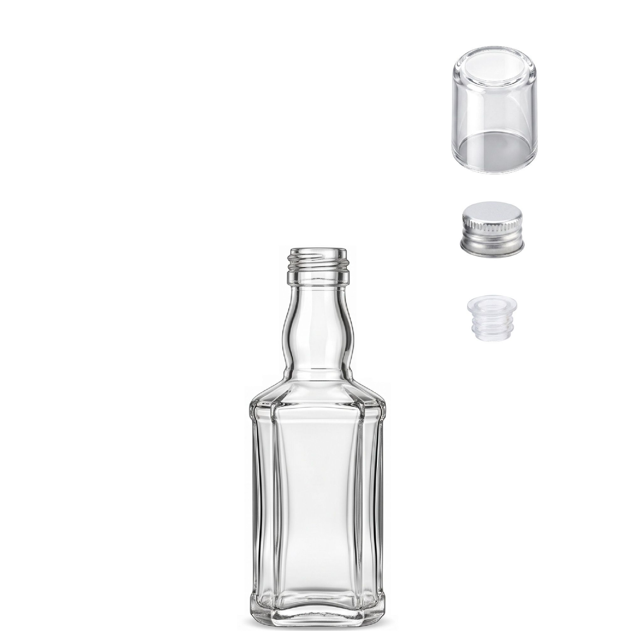 Mini Garrafa de Vidro Whisky 50 ml - Imagem 4